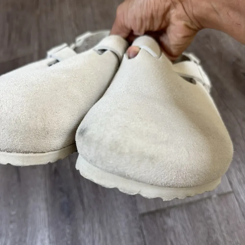 Birkenstock Tokio Suede Antique White Size 43 EU Men’s 10 - Picture 6 of 16
